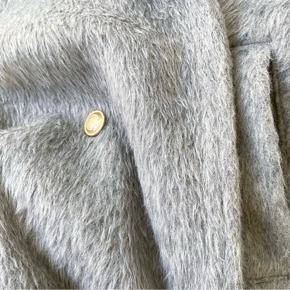 GUESS NWT Textured Wool Blend Double Breasted Coat Light Stone Heather Size S - Picture 14 of 16